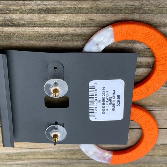 International Concept Earrings Hoops Resin & Wrap Multi Color Women Ear Jewelry - Picture 12 of 15